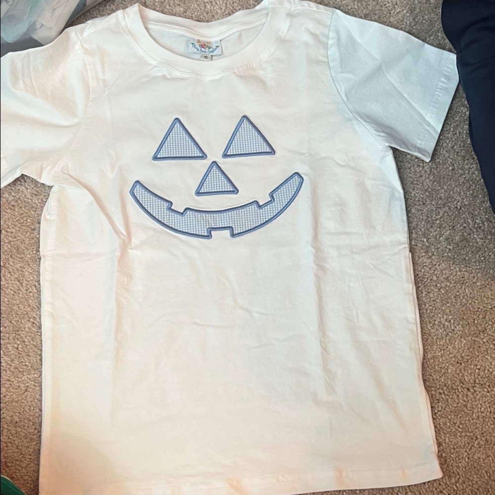 White Pumpkin Face Kids T-Shirt